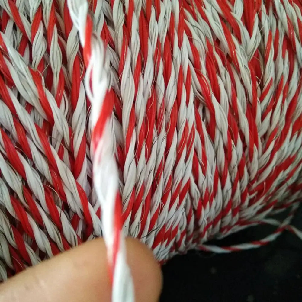 500m Roll Electric Red White Polywire